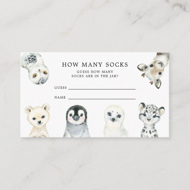 Little Arctic Devine Combien De Chaussettes Carte (Devant)