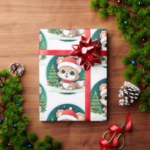 Little Baby Animal Xmas Magic Geschenkpapier