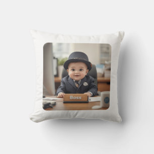 „Little Baby Boss Lustiges Kleinkind-Shirt Cut Kissen