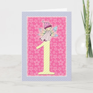 Little Baby Fairy First Birthday Grußkarte Karte