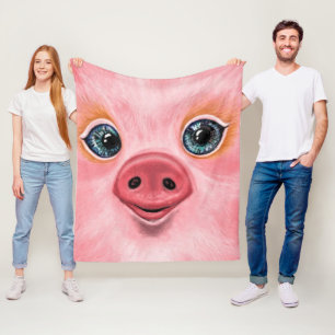 Little Baby Piggy - Lächeln Fleecedecke