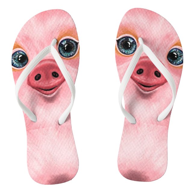 Little Baby Piggy - Lächeln - Flip Flops (Fußbett)