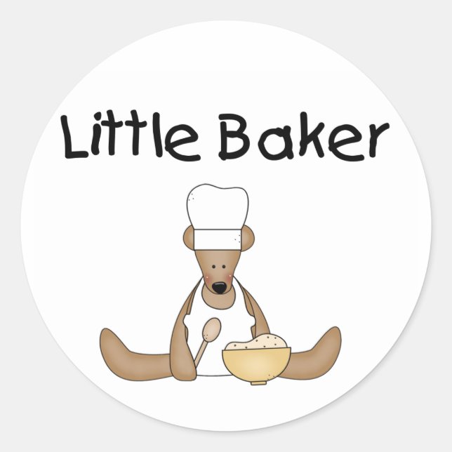 Little Baker Runder Aufkleber (Vorderseite)