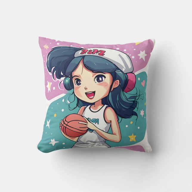 Little Baller Babe Throw Kissen (Vorderseite)