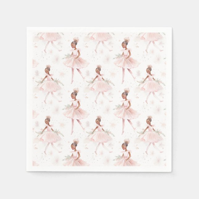 Little Ballerina #2 - Black Girl Serviette (Vorderseite)