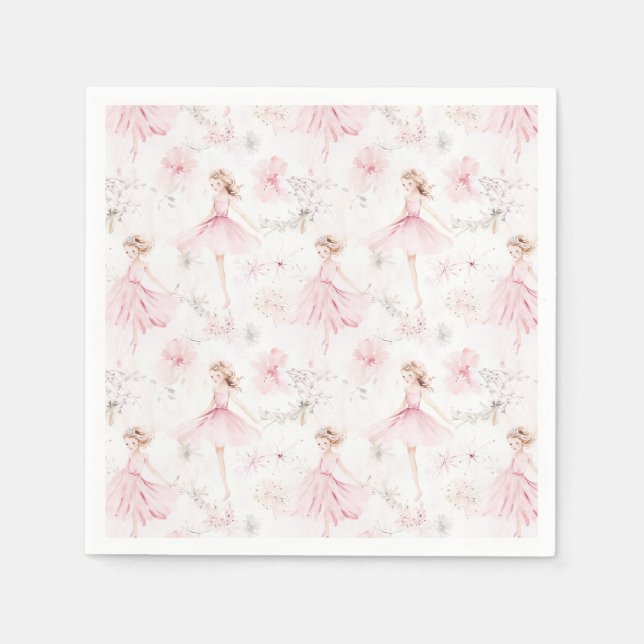 Little Ballerina #7 - Blonde Girl Serviette (Vorderseite)