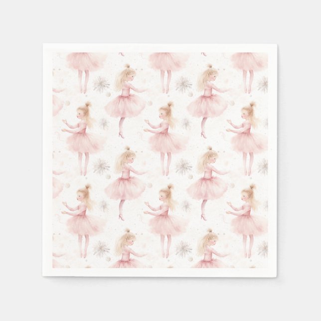 Little Ballerina #9 - Blonde Girl Serviette (Vorderseite)
