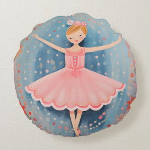 Little Ballerina Rundes Kissen