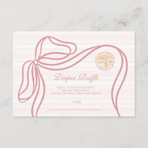 Little Bambina Pink Italienische Babydusche Begleitkarte