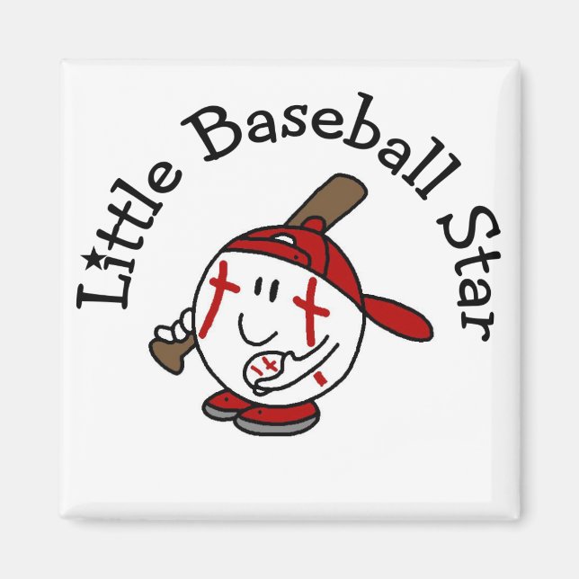 Little Baseball Star Tshirts und Geschenke Magnet (Vorne)
