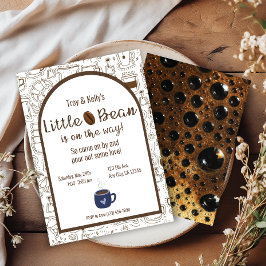 Little Bean Coffee Themed Baby Dusche Einladung