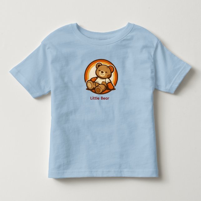 Little Bear Cute Retro Kawaii Toddler T-Shirt (Vorderseite)