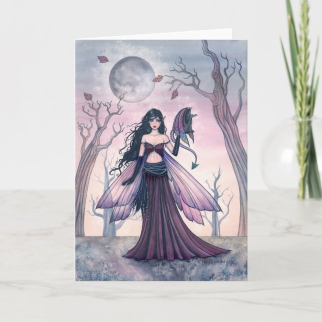 LIttle Beast Fairy Dragon Card von Molly Harrison Karte (Vorderseite)