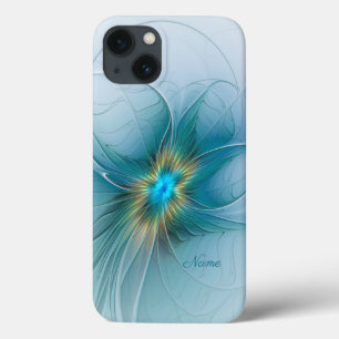 Little Beauty Modern Blue Gold Fraktal Blume Name title_seo2