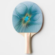 Little Beauty Modern Blue Gold Fraktal Blume