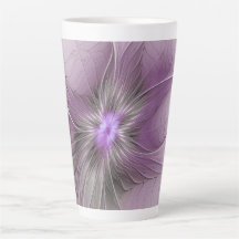Little Beauty Modern Mauve Gray Fraktal Blume