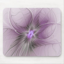 Little Beauty Modern Mauve Gray Fraktal Blume