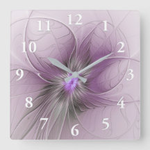 Little Beauty Modern Mauve Gray Fraktal Blume