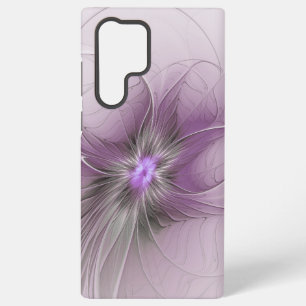 Little Beauty Modern Mauve Gray Fraktal Blume Samsung Galaxy Hülle