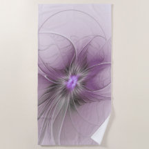 Little Beauty Modern Mauve Gray Fraktal Blume