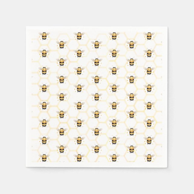 Little Bee Gender Neutral Honeycomb Babydusche Serviette (Vorderseite)