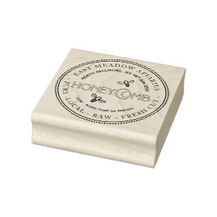 Little Bees Dainty Honeycomb Label Briefmarke Gummistempel