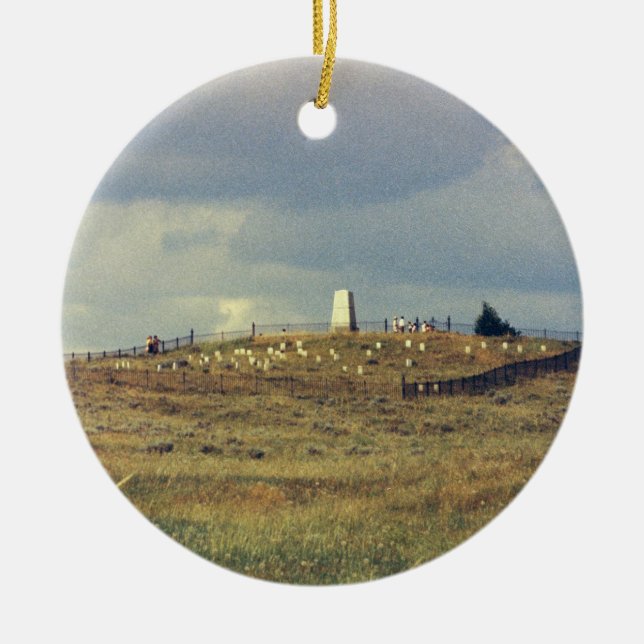 Little Bighorn-Schlachtfeld-nationales Monument Keramikornament (Vorne)