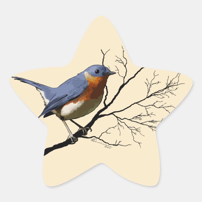 Little Bird Blue, autocollants (Devant)