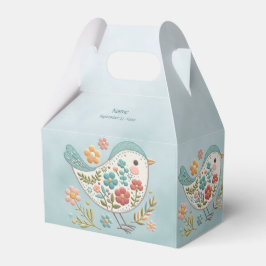 Little Bird Blue Pink Blume Gefälligkeitsbox Geschenkschachtel