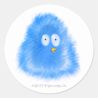 Little Bird Critter Runder Aufkleber