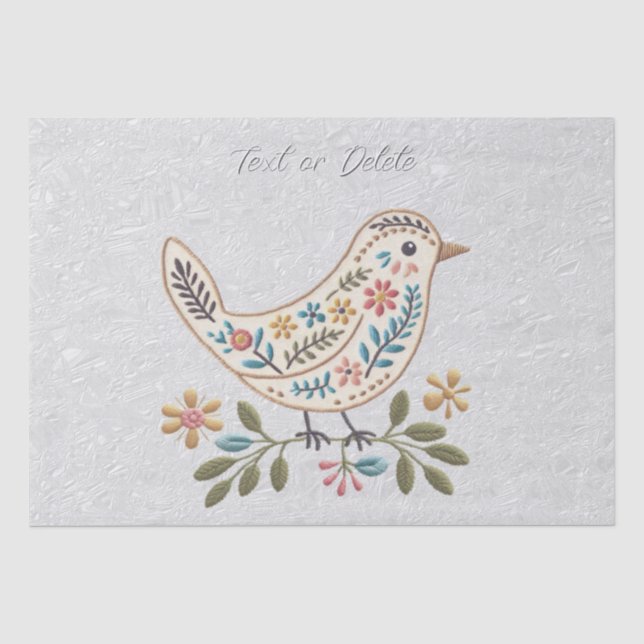Little Bird farbenfrohe Blumenzwiebelpapier Seidenpapier (Vorderseite)