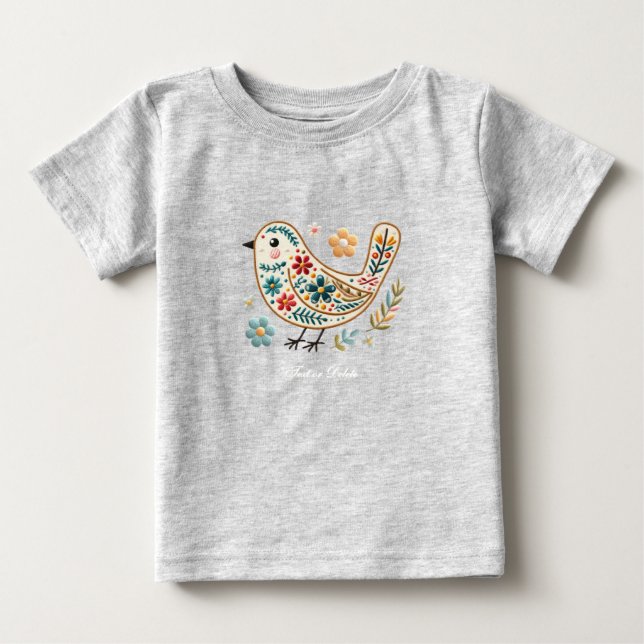 Little Bird Floral Baby T - Shirt (Vorderseite)