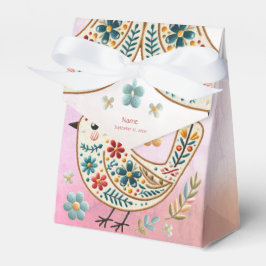 Little Bird Floral Embroidery Pink Fevor Box Geschenkschachtel