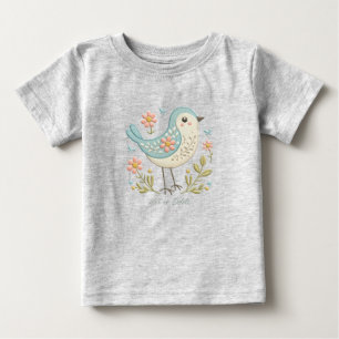 Little Bird Floral Green Baby T - Shirt