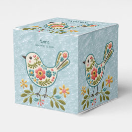 Little Bird Floral Green Blätter Gefälligkeitsbox Geschenkschachtel