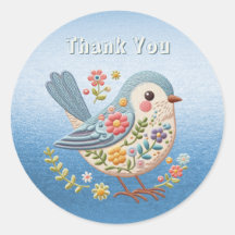 Little Bird Floral Sticker