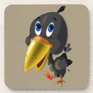 Little Bird mit Herzgeschenk Untersetzer - Ihre Fa