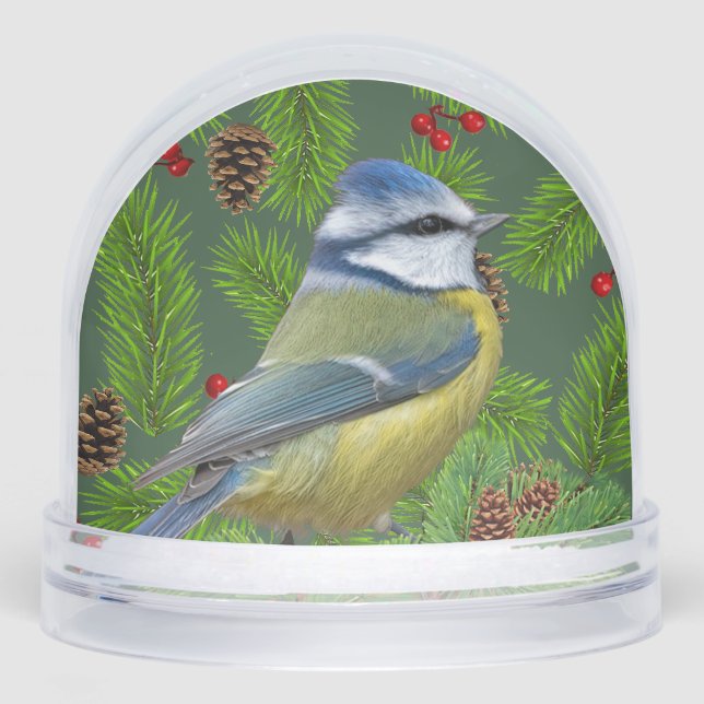 Little Bird & Pinecones Schneekugeln (Vorderseite)