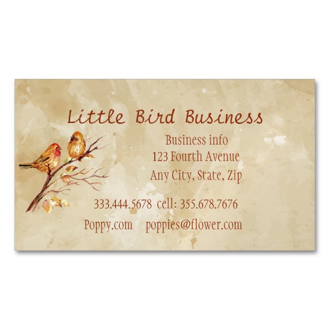 Little Bird Studio Custom Business Card Magnetische Visitenkarte (Vorderseite)