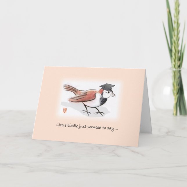 Little Birdie Abschluss Card Karte (Vorderseite)