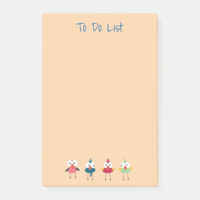 Little Birdies Post-it® Notes 4 x 6 Post-it Klebezettel (Vorderseite)