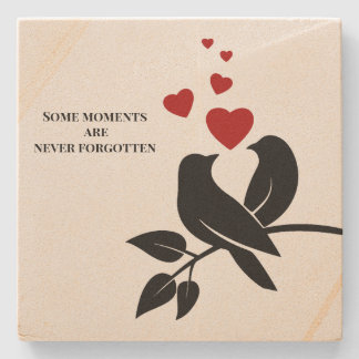 little birds with hearts steinuntersetzer