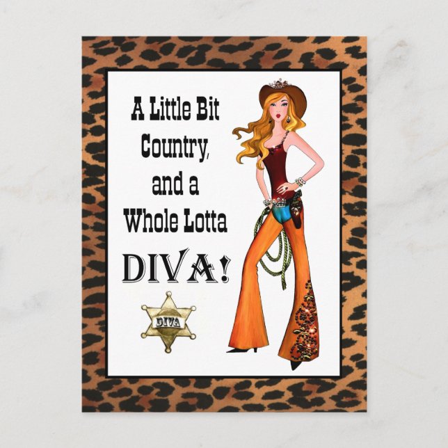 Little Bit Land und eine ganze Lotta DIVA! Postkarte (Vorderseite)