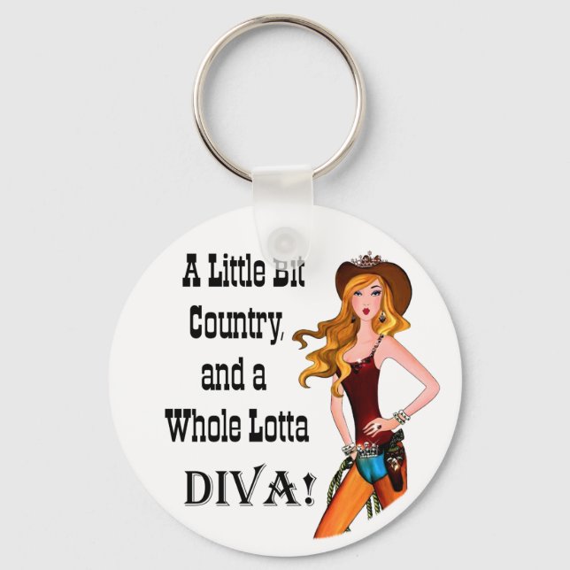 Little Bit Land und eine ganze Lotta DIVA! Schlüsselanhänger (Vorderseite)