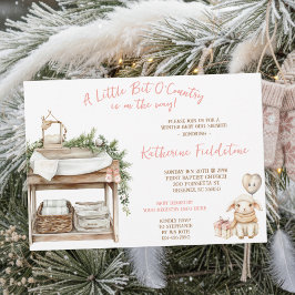 Little Bit Of Country Winter Boho Baby Girl Shower Einladung