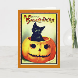 Little Black and Jack O' Lantern Halloween Card Karte