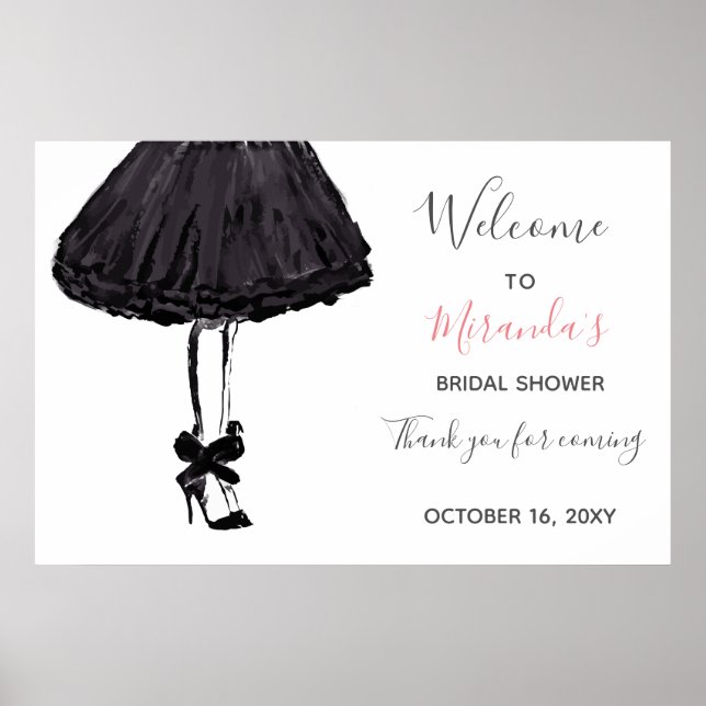 Little Black Dress High Heels Junggeselinnen-Absch Poster (Vorne)