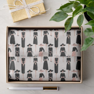 Little Black Dress Society Custom Blush Akzent Seidenpapier