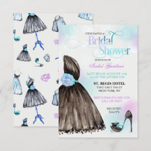 Little Black Dress Stiletto Brautparty Einladung
