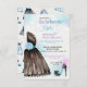 Little Black Dress Stilettos Junggeselinnen-Abschi Einladung (Vorne/Hinten)